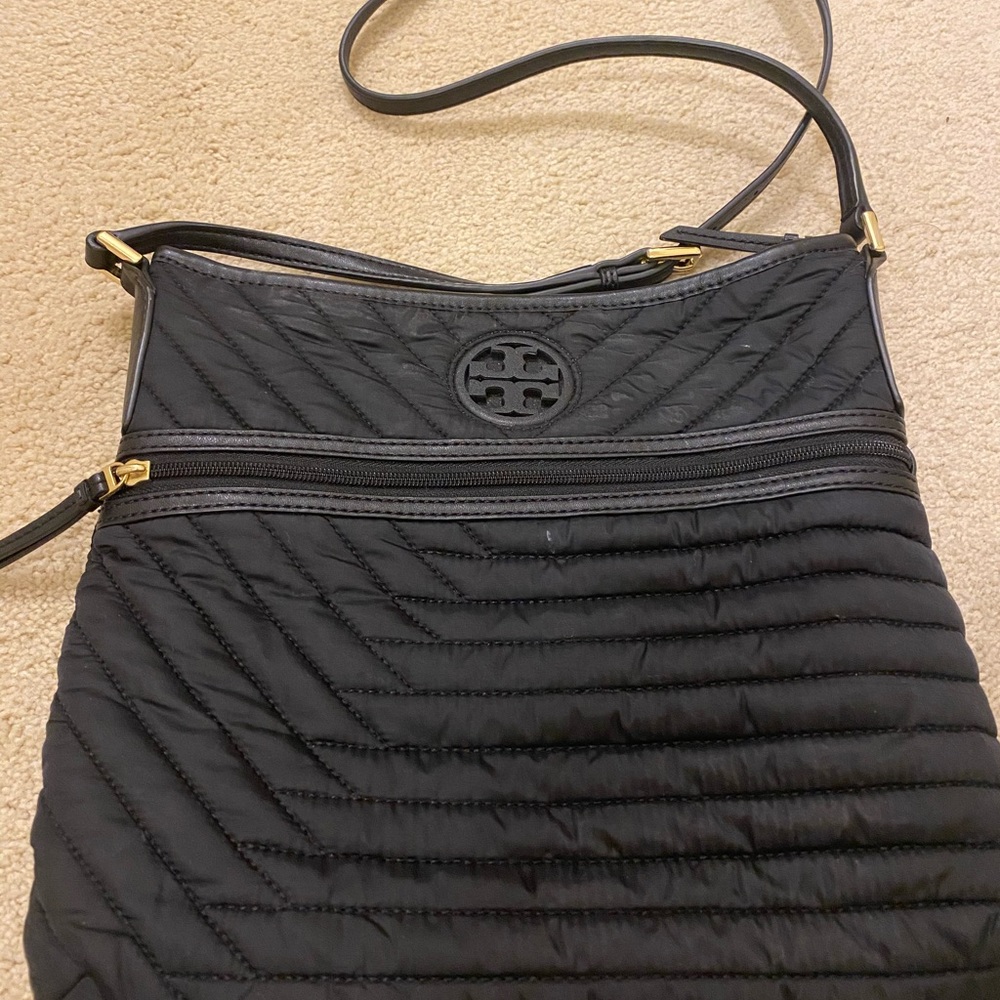Tory Burch crossbody black nylon tote